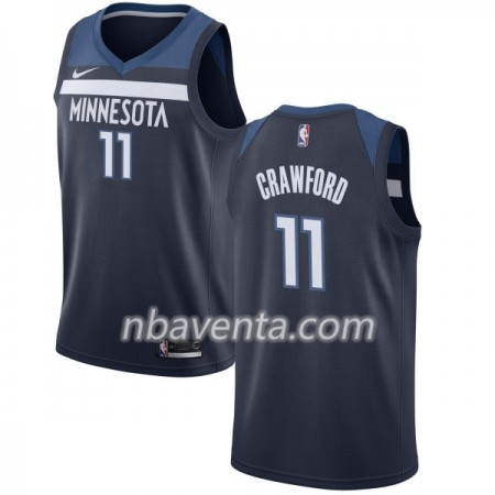Camiseta Hombre Minnesota Timberwolves Jamal Crawford 11 Nike 2017-18 Navy Swingman